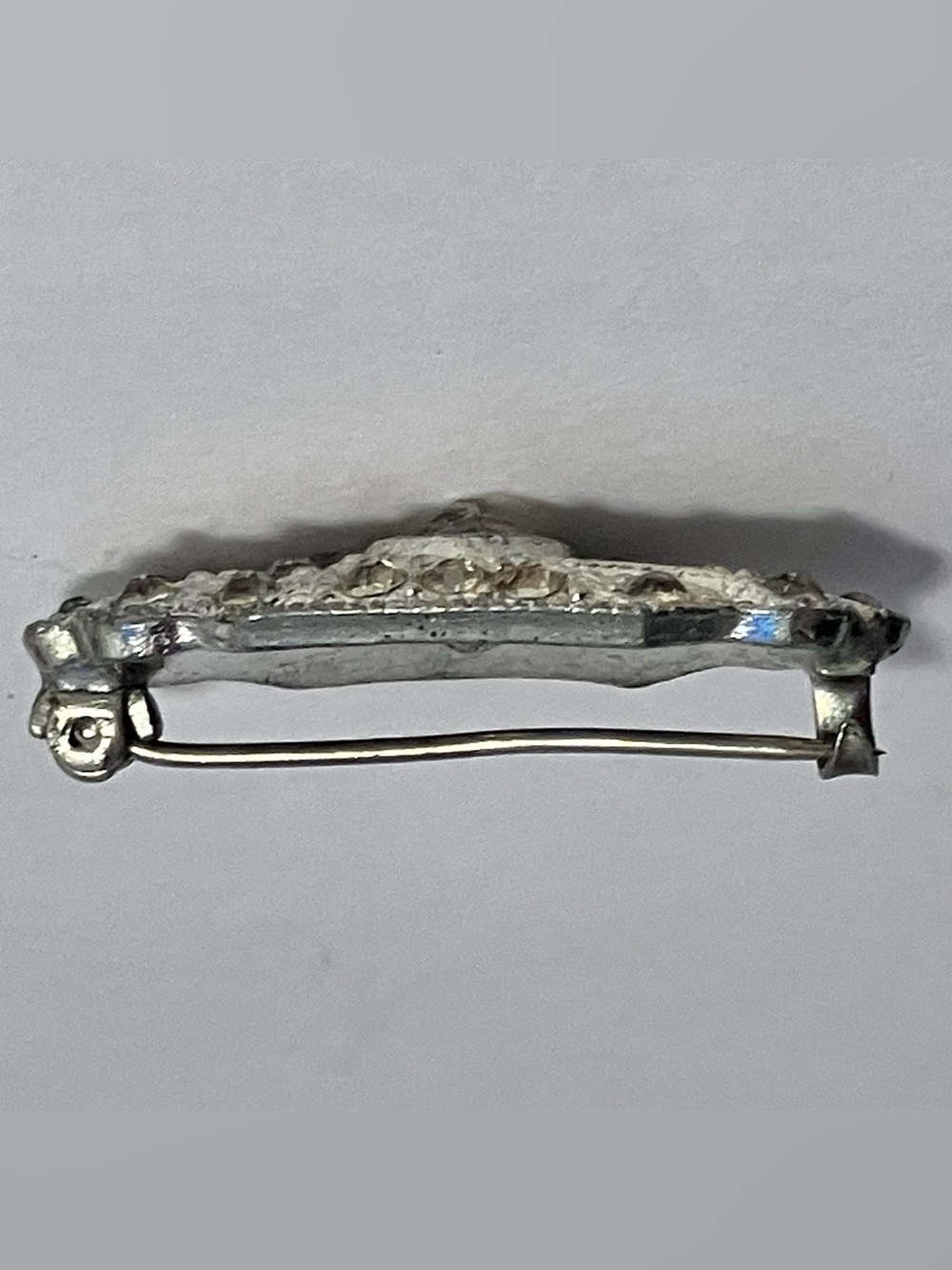 2 ANTIQUE Paste BROOCHES / Sparkling LEADED GLASS Stones / Some Chips - Picture 7 of 8